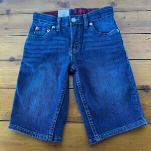 NWT Levi's 511 Youth Denim Blue Jean Shorts Boys Size 8 Adjustable Button Waist